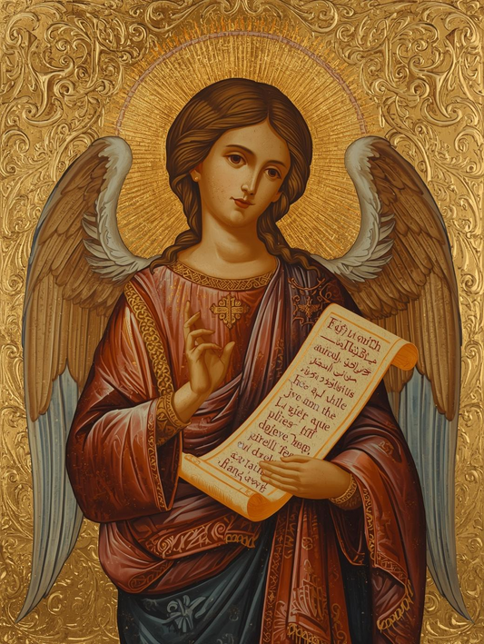 Angel of Revelation – Scroll of Light Icon Paint by Number