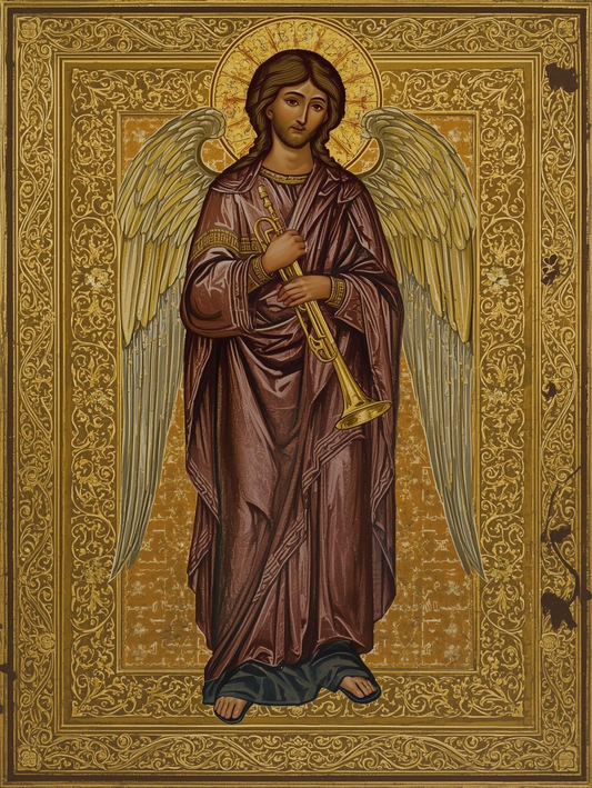 Trumpeting Angel – Herald of Heaven Icon Paint by Number