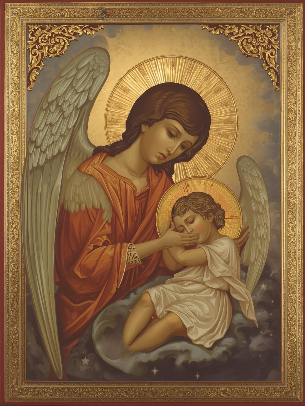 Angel and Child Icon Paint by Number