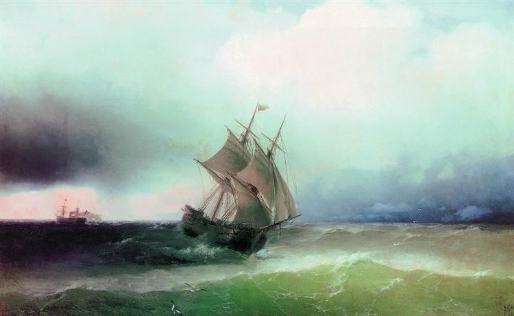 Paint By Number Approximation of the Storm - Ivan Aivazovsky
