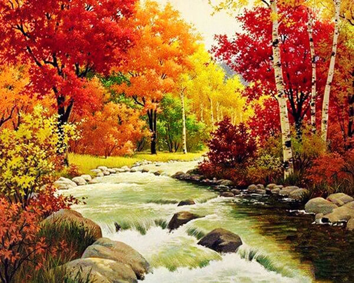 Autumn Creek Diamond Painting