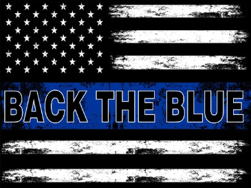 Back the Blue Police Officer Paint by Number