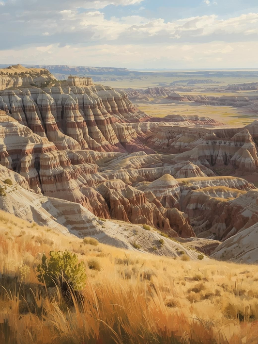 Badlands National Park (South Dakota) –Area  Rock Formations Paint by Number