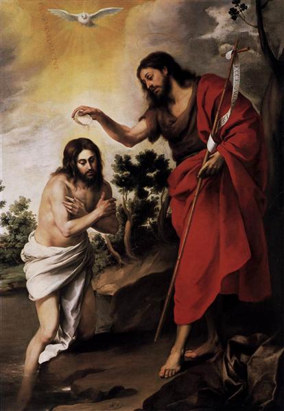 Paint by Number Baptism of Christ - Bartolome Esteban Murillo