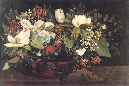 Paint by Number Basket of Flowers - Gustave Courbet