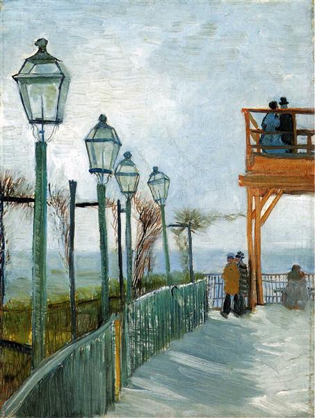 Belvedere Overlooking Montmartre -   Vincent Van Gogh Paint by Number
