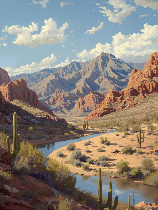 Big Bend National Park (Texas) – Desert Landscape Paint by Number