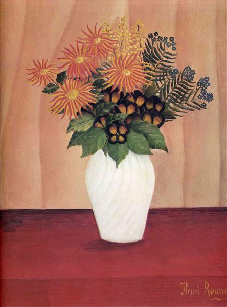 Paint by Number Bouquet of Flowers - Henri Rousseau