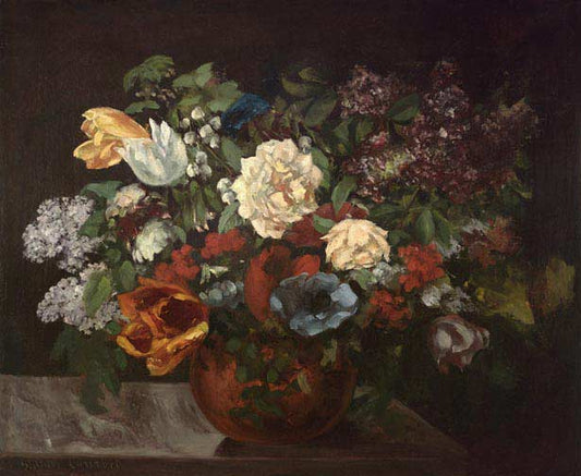 Paint by Number Bouquet of Flowers - Gustave Courbet