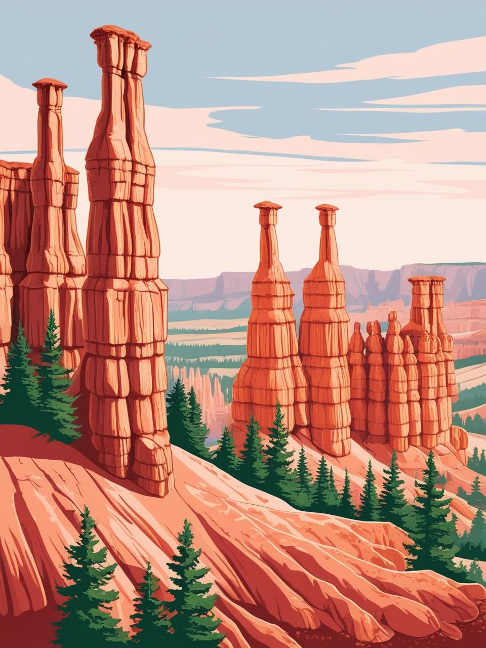 Paint by Number Vibrant Horizons at Bryce Canyon