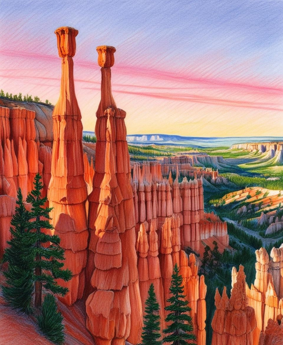 Paint by Number Wonders of the Desert at Bryce Canyon