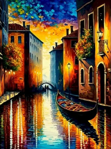 Paint By Number Canal Charm Gondola Drifting