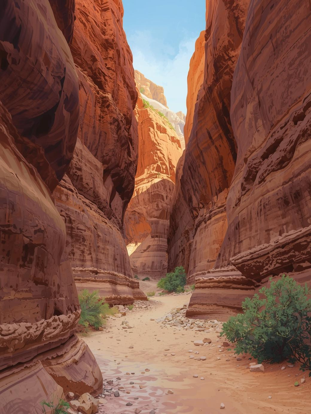 Capitol Reef National Park (Utah)  –   (Utah) Grand Wash Canyon Paint by Number