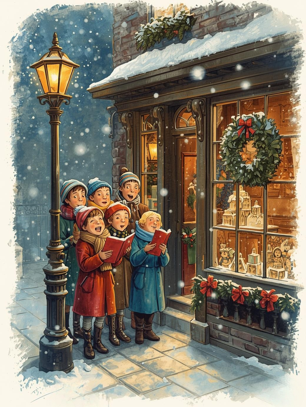 Paint by Number Carolers by Lantern Light