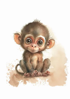 Cheeky Chimp Baby Monkey Paint by Number