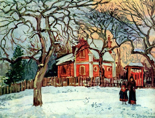 Paint By Number Chestnut Trees, Louveciennes, Winter - Camille Pissarro