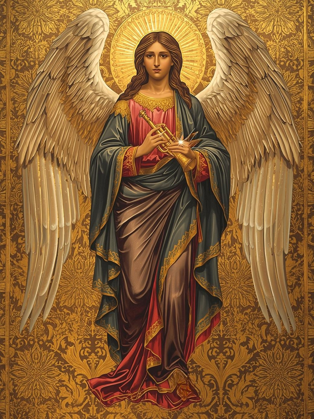 Christmas Herald Angel Icon Paint by Number