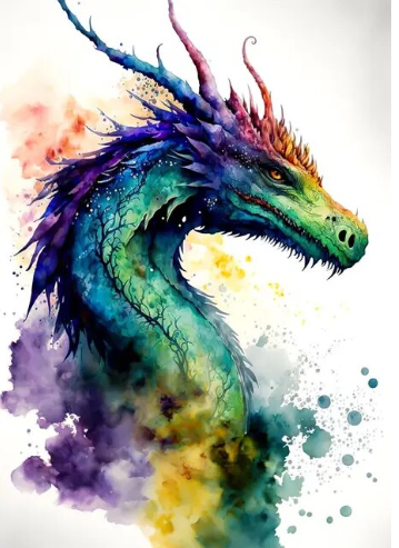 Chromatic Dragonscape Paint by Numbers