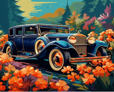 Classic Car  Paint by Number