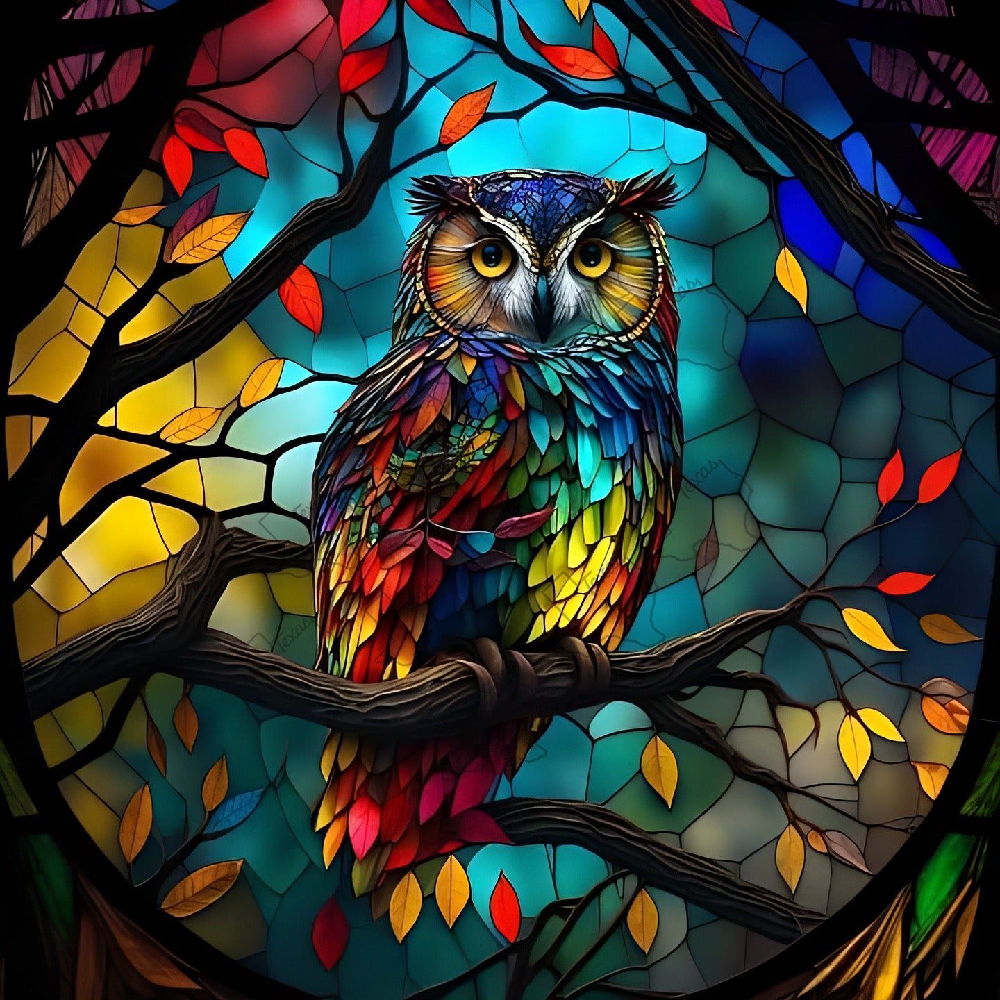 Colorful Owl Diamond Painting