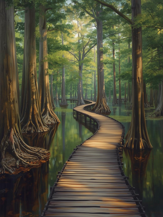 Congaree National Park (South Carolina)  – Cypress Forest Paint by Number