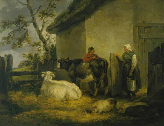 Paint by Number Cowherd and Milkmaid - George Morland