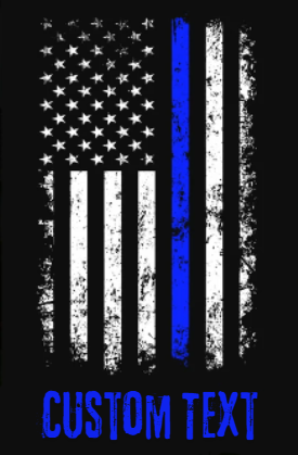 Custom Text Blue Line Police Officer Paint by Number