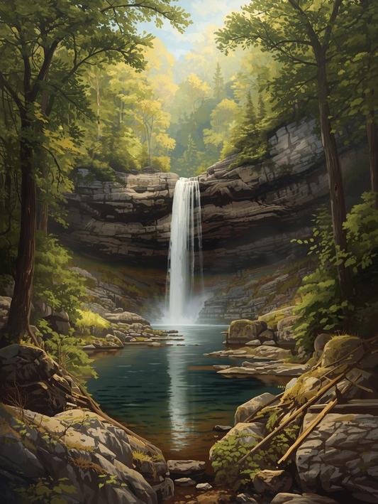 Cuyahoga Valley National Park (Ohio) – Waterfalls Paint by Number