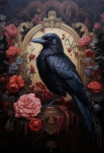 Dark Harmony Crow Paint by Number