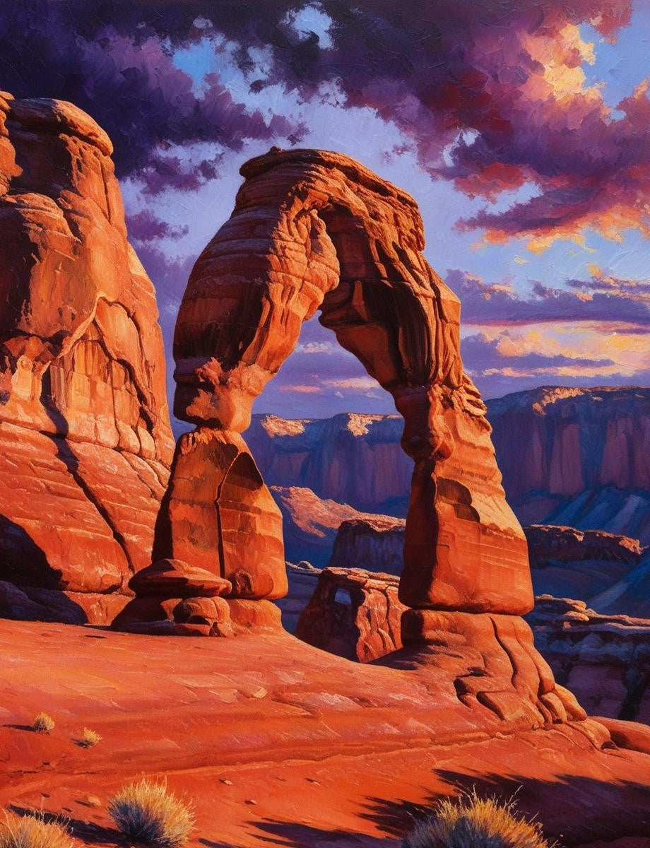 Paint by Number Arches National Park (Utah) – Delicate Arch at Sunset