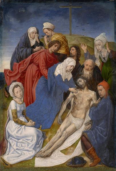 Paint By Number Diptych of The Fall of Man and The Redemption (Lamentation of Christ) - Hugo van der Goes