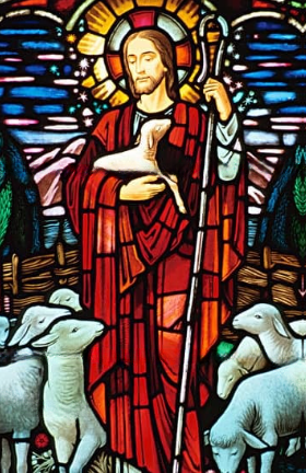 Divine Shepherd Jesus with His Flock Paint By Number