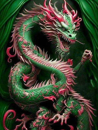 Emerald Dragon Paint by Number