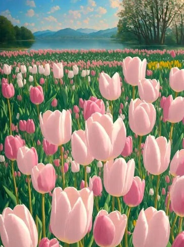 Paint by Number Enchanting Tulip Meadow