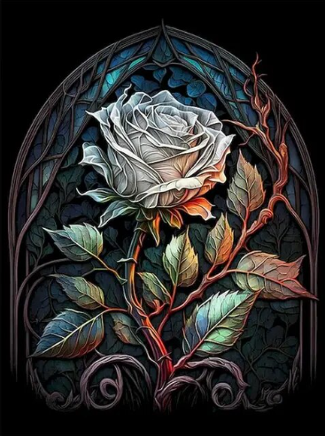 Paint by Number Fantasy Rose of Eternity