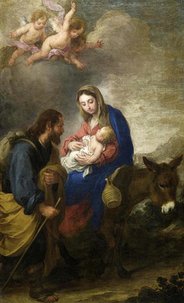 Flight into Egypt - Bartolome Esteban Murillo Paint by Number