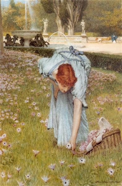 Paint by Number Flora Spring in the Gardens of the Villa Borghese - Sir Lawrence Alma-Tadema