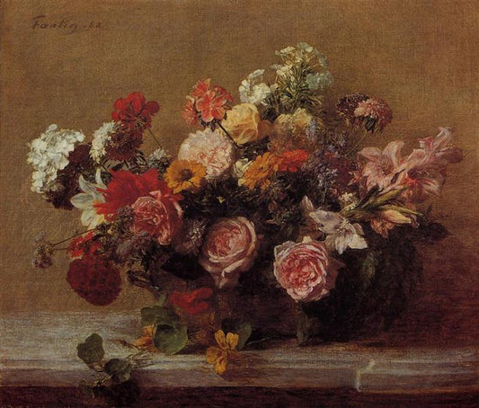 Paint by Number Flowers 1- Henri Fantin-Latour