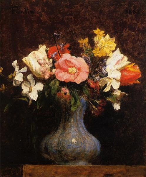 Paint by Number Flowers Camelias and Tulips - Henri Fantin-Latour