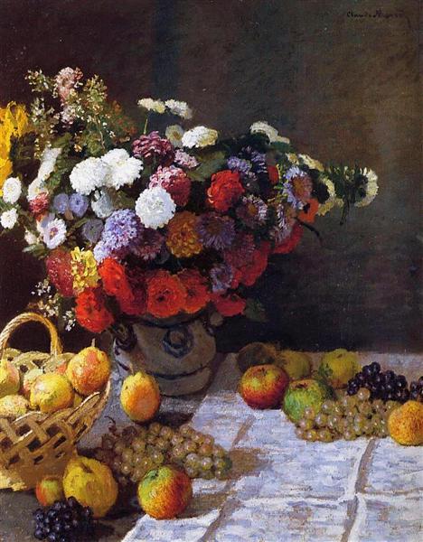 Paint by Number Flowers and Fruit - Claude Monet