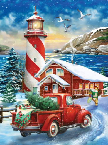 Frosted Coastal Getaway Lighthouse