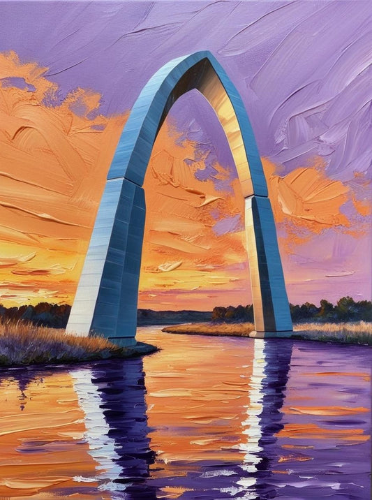 Paint by Number Gateway Arch National Park (Missouri)  The Iconic Silver Arch