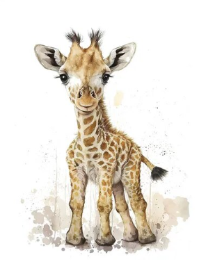 Gentle Giant Baby Giraffe Paint by Number