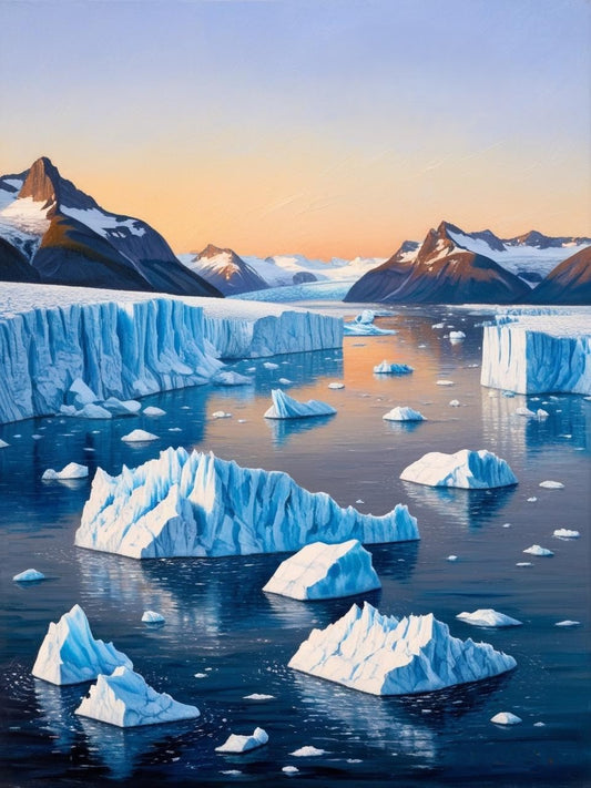 Paint by Number Glacier Bay National Park (Alaska) Icebergs and Towering Glaciers