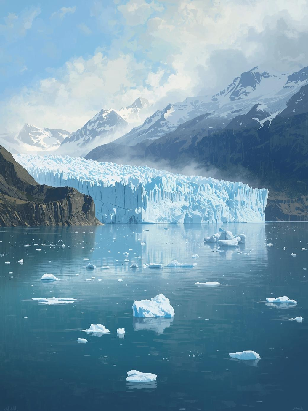 Glacier Bay National Park (Alaska)  Paint by Number