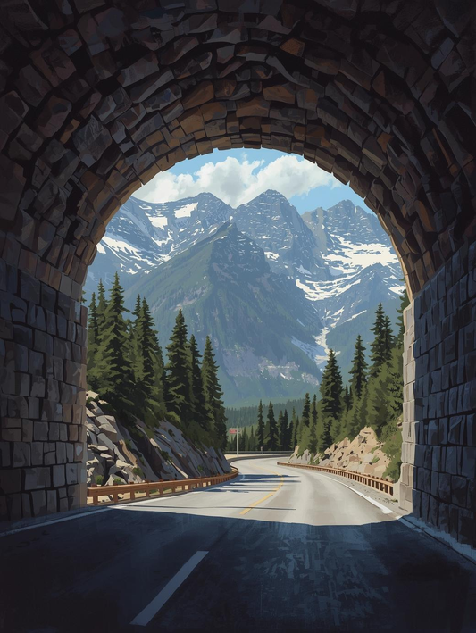 Glacier National Park (Montana)  Tunnel Paint by Number