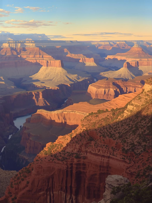 Grand Canyon National Park (Arizona) South Rim Vista Paint by Number