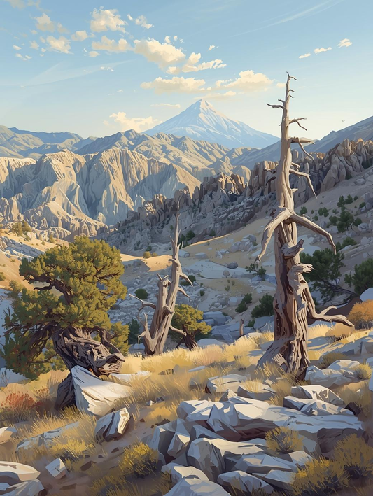 Great Basin National Park (Nevada) –  Wheeler Peak Paint by Number