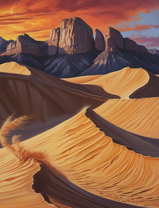 Paint by Number Great Sand Dunes National Park (Colorado) A Play of Light and Shadow on the Dunes