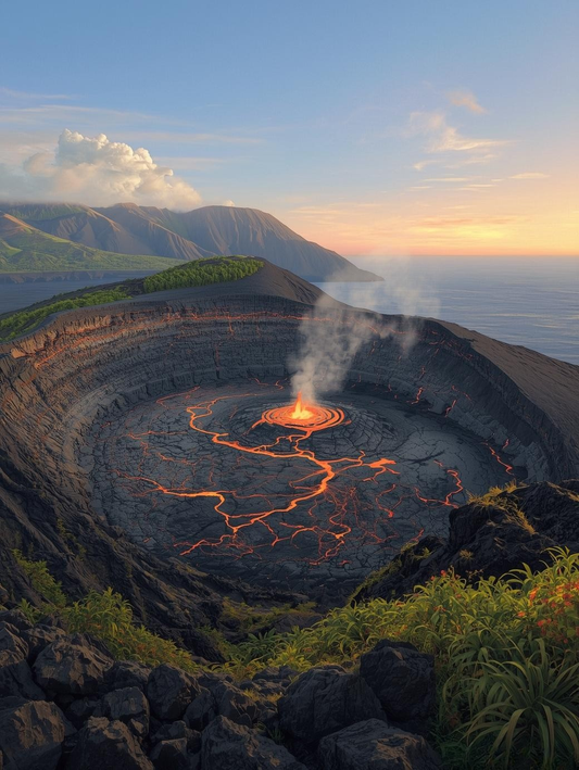 Hawai‘i Volcanoes National Park (Hawaii) – Molten Lava Sunset Paint-by-Number